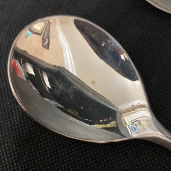 Vintage Silver Plated Italy Silverware,Flatware, Serving Fork & Spoon Salad Set - Picture 3 of 9